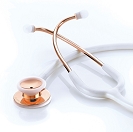 ADC Adscope® 603 Clinician Stethoscope, Rose Gold Chestpiece, White Tubing, #603RGW